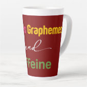 Phoneme Graphemes und Coffeine Funny Reading zurüc Milchtasse (Rechte Ecke)