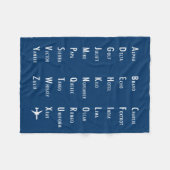 Phonetic Alphabet Aviation Fleece Blanket (Vorderseite (Horizontal))