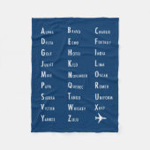 Phonetic Alphabet Aviation Fleece Blanket (Vorderseite)