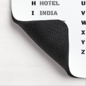 Phonetic Alphabet for The Military ALFA-ZULU Mousepad (Ecke)