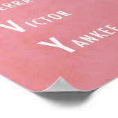 Phonetic Alphabet Individuelle Name pony pink Poster (Ecke)