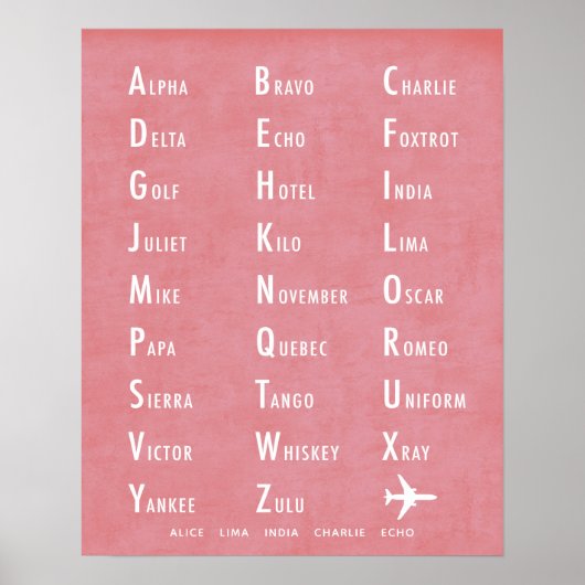 Phonetic Alphabet Individuelle Name pony pink Poster (Vorne)