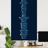 Phonetic Alphabet Navy Blue Poster (Heimbüro)