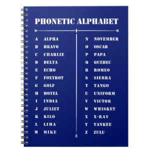 Phonetic Alphabet Notizblock