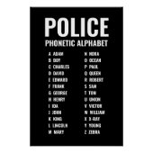 Phonetic Alphabet Police Adam-Boy-Charles Poster (Vorderseite)