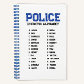 Phonetic Alphabet Police Spiral Notebook Blue Notizblock (Vorderseite)