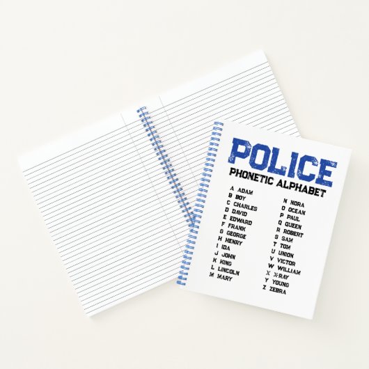 Phonetic Alphabet Police – Spiral Notebook Notizblock (Innenseite)