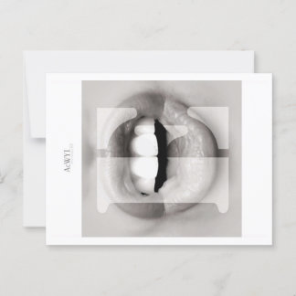 Phonetic Love Mouth Art  E Postkarte