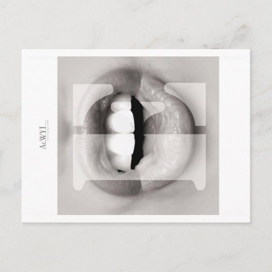 Phonetic Love Mouth Art E Postkarte (Vorderseite)