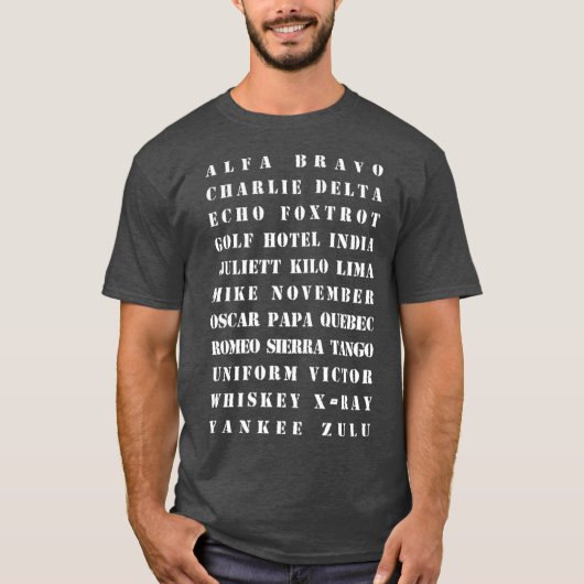 Phonetic Military Alphabet Graphic T-Shirt (Vorderseite)