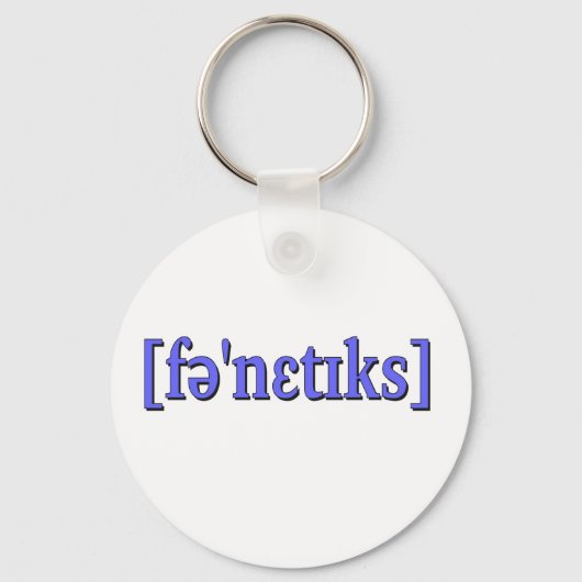Phonetik in IPA. Blau Schlüsselanhänger (Vorderseite)