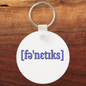 Phonetik in IPA. Blau Schlüsselanhänger (Vorderseite)