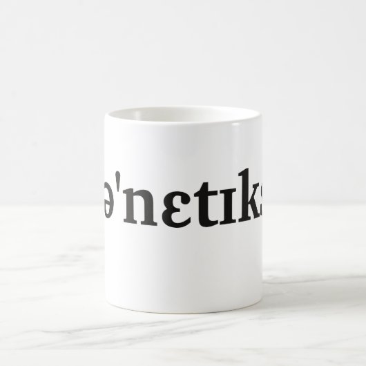 Phonetik in IPA. Schwarz Kaffeetasse (Mittel)