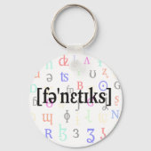 Phonetik in IPA. Schwarz Schlüsselanhänger (Vorderseite)