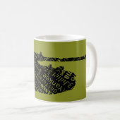 Phonetische Alphabet Army Tank Driver Typografic Kaffeetasse (VorderseiteRechts)