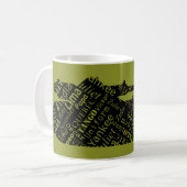 Phonetische Alphabet Army Tank Driver Typografic Kaffeetasse (Vorderseite Links)
