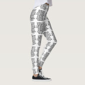 PHONETISCHE ALPHABET/CODE-WORTE LEGGINGS (Rechts)