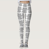 PHONETISCHE ALPHABET/CODE-WORTE LEGGINGS (Vorderseite)
