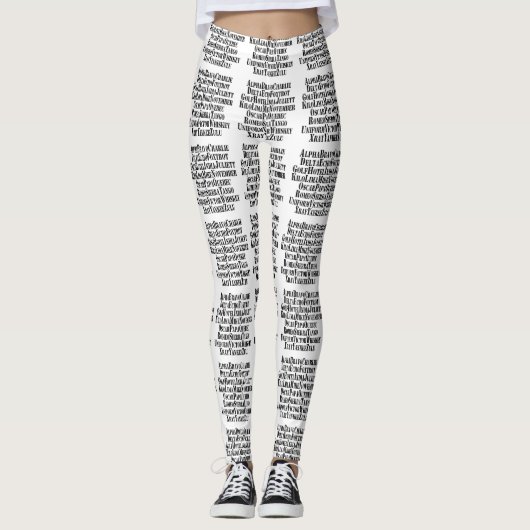 PHONETISCHE ALPHABET/CODE-WORTE LEGGINGS (Vorderseite)