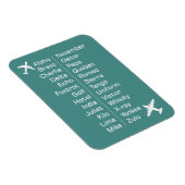 Phonetische Alphabet-Erinnerung mit Flugzeugen Magnet (Rechte Seite)