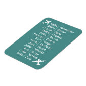 Phonetische Alphabet-Erinnerung mit Flugzeugen Magnet (Linke Seite)
