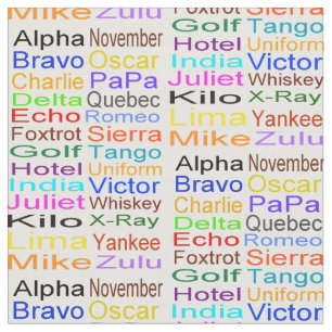 Phonetische Alphabet-Fabrik Stoff