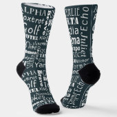 Phonetische Alphabet Language Air Force Blaues Mus Socken (Gewinkelt)