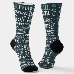 Phonetische Alphabet Language Air Force Blaues Mus Socken
