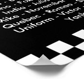 Phonetische Alphabet Lektion Polizeifunk Poster (Ecke)