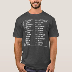 Phonetische Alphabetsprache T-Shirt