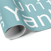 Phonetisches Alphabet Blau-Weiß-Muster Geschenkpapier (Rolleneckpunkt)