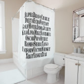 PHONETISCHES ALPHABET / CODEWORTE DUSCHVORHANG (Beispiel)