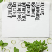 PHONETISCHES ALPHABET / CODEWORTE GESCHIRRTUCH (Gefaltet)