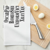 PHONETISCHES ALPHABET / CODEWORTE GESCHIRRTUCH (Viertel Falte)