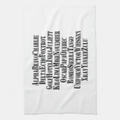 PHONETISCHES ALPHABET / CODEWORTE GESCHIRRTUCH (Vertikal)