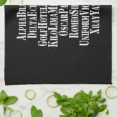 PHONETISCHES ALPHABET / CODEWORTE GESCHIRRTUCH (Gefaltet)