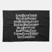 PHONETISCHES ALPHABET / CODEWORTE GESCHIRRTUCH (Horizontal)