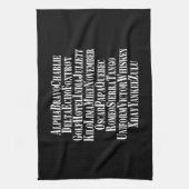 PHONETISCHES ALPHABET / CODEWORTE GESCHIRRTUCH (Vertikal)