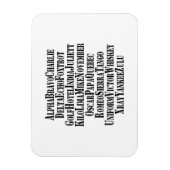 PHONETISCHES ALPHABET / CODEWORTE MAGNET (Vertikal)