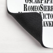 PHONETISCHES ALPHABET / CODEWORTE MOUSEPAD (Ecke)