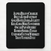 PHONETISCHES ALPHABET / CODEWORTE MOUSEPAD (Vorne)
