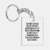 PHONETISCHES ALPHABET / CODEWORTE SCHLÜSSELANHÄNGER (Vorderseite links)