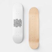 PHONETISCHES ALPHABET / CODEWORTE SKATEBOARD (Vorderseite)
