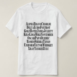 PHONETISCHES ALPHABET / CODEWORTE T-Shirt