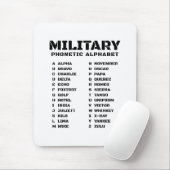 Phonetisches Alphabet für das Militär Mousepad (Mit Mouse)