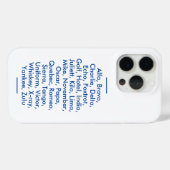 Phonetisches Alphabet "NATO", Alfa bis Zulu Case-Mate iPhone Hülle (Rückseite (Horizontal))