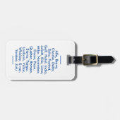 Phonetisches Alphabet "NATO", Alfa bis Zulu Gepäckanhänger (Vorderseite horizontal)