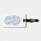 Phonetisches Alphabet "NATO", Alfa bis Zulu Gepäckanhänger (Rückseite horizontal)