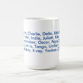 Phonetisches Alphabet "NATO", Alfa bis Zulu Kaffeetasse (Mittel)