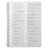 Phonetisches Alphabet-Notebook Notizblock (Vorderseite)